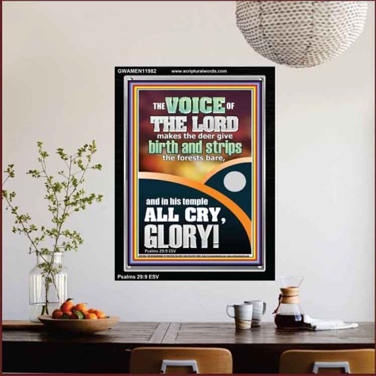 THE VOICE OF THE LORD MAKES THE DEER GIVE BIRTH  Christian Portrait Wall Art  GWAMEN11982  