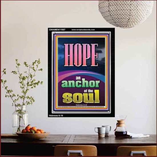 HOPE AN ANCHOR OF THE SOUL  Scripture Portrait Signs  GWAMEN11987  