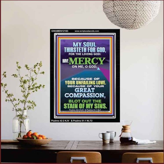 BECAUSE OF YOUR UNFAILING LOVE AND GREAT COMPASSION  Religious Wall Art   GWAMEN12183  
