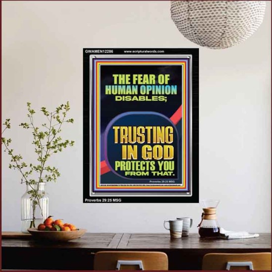 TRUSTING IN GOD PROTECTS YOU  Scriptural Décor  GWAMEN12286  