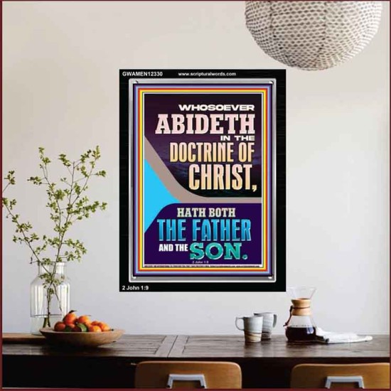 ABIDETH IN THE DOCTRINE OF CHRIST  Custom Christian Artwork Portrait  GWAMEN12330  