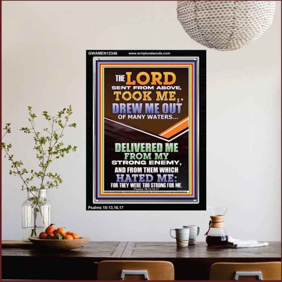 THE LORD DREW ME OUT OF MANY WATERS  New Wall Décor  GWAMEN12346  