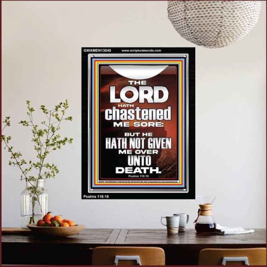 THE LORD HAS NOT GIVEN ME OVER UNTO DEATH  Contemporary Christian Wall Art  GWAMEN13045  
