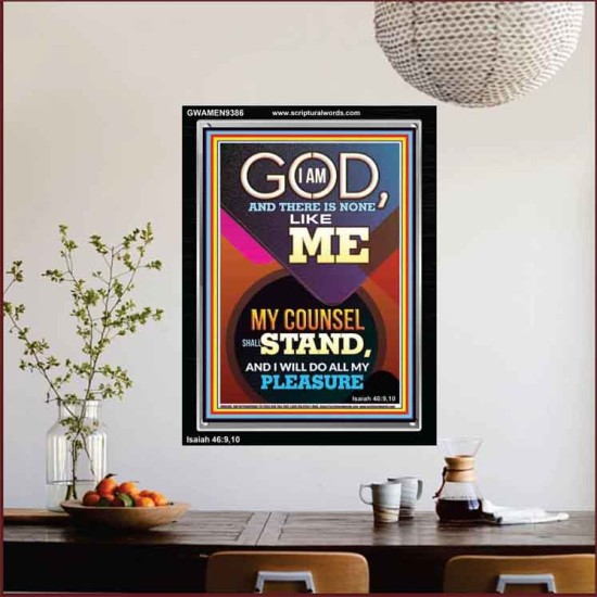 MY COUNSEL SHALL STAND  Ultimate Inspirational Wall Art Portrait  GWAMEN9386  