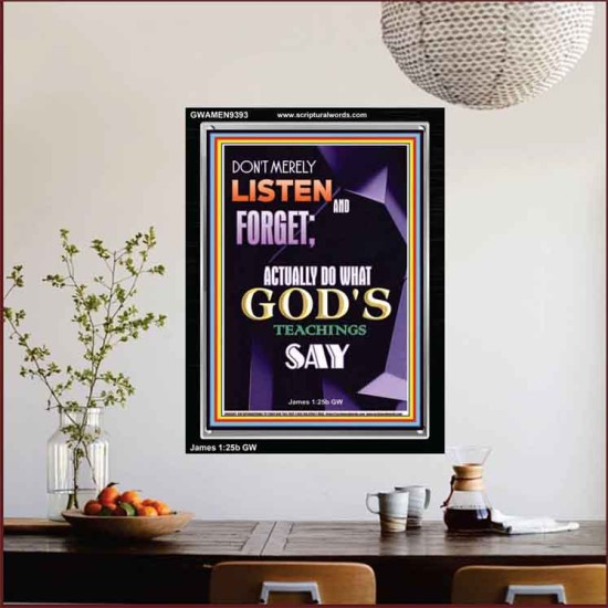 DO WHAT GOD'S TEACHINGS SAY  Children Room Portrait  GWAMEN9393  