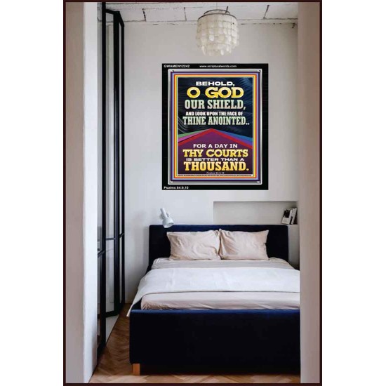 LOOK UPON THE FACE OF THINE ANOINTED O GOD  Contemporary Christian Wall Art  GWAMEN12242  