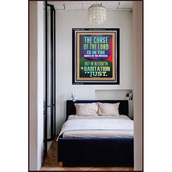 THE LORD BLESSED THE HABITATION OF THE JUST  Large Scriptural Wall Art  GWAMEN12399  