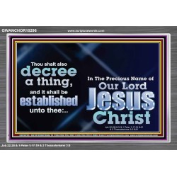 THE LIGHT SHALL SHINE UPON THY WAYS  Christian Quote Acrylic Frame  GWANCHOR10296  "33X25"