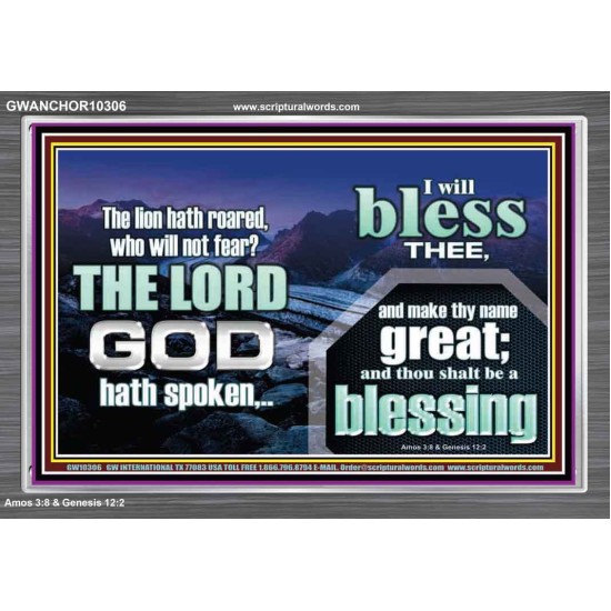 I BLESS THEE AND THOU SHALT BE A BLESSING  Custom Wall Scripture Art  GWANCHOR10306  