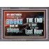 BRETHREN AWAKE OUT OF SLEEP THE END IS NEAR  Bible Verse Acrylic Frame Art  GWANCHOR10336  "33X25"