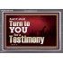 IT SHALL TURN TO YOU FOR A TESTIMONY  Inspirational Bible Verse Acrylic Frame  GWANCHOR10339  "33X25"