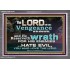 HATE EVIL YOU WHO LOVE THE LORD  Children Room Wall Acrylic Frame  GWANCHOR10378  "33X25"