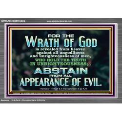 UNGODLINESS AND UNRIGHTEOUSNESS OUTLAW IN ETERNITY  Righteous Living Christian Acrylic Frame  GWANCHOR10402  "33X25"