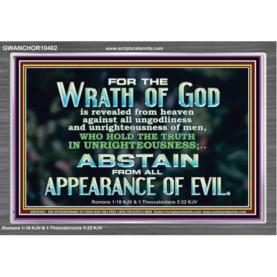 UNGODLINESS AND UNRIGHTEOUSNESS OUTLAW IN ETERNITY  Righteous Living Christian Acrylic Frame  GWANCHOR10402  