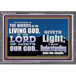 THE WORDS OF LIVING GOD GIVETH LIGHT  Unique Power Bible Acrylic Frame  GWANCHOR10409  "33X25"