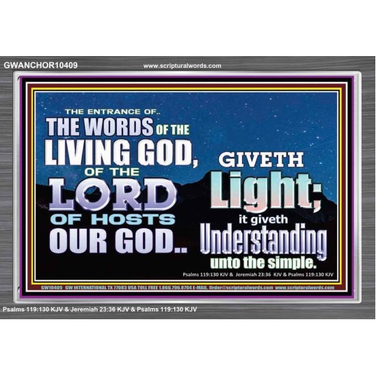 THE WORDS OF LIVING GOD GIVETH LIGHT  Unique Power Bible Acrylic Frame  GWANCHOR10409  