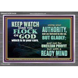 WATCH THE FLOCK OF GOD IN YOUR CARE  Scriptures Décor Wall Art  GWANCHOR10439  "33X25"