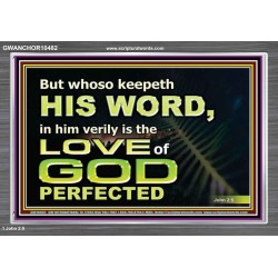 THOSE WHO KEEP THE WORD OF GOD ENJOY HIS GREAT LOVE  Bible Verses Wall Art  GWANCHOR10482  "33X25"