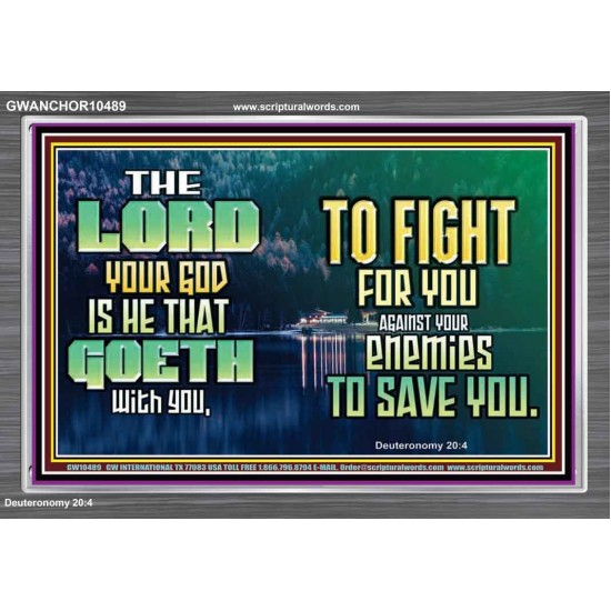 THE LORD IS WITH YOU TO SAVE YOU  Christian Wall Décor  GWANCHOR10489  