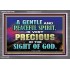 GENTLE AND PEACEFUL SPIRIT VERY PRECIOUS IN GOD SIGHT  Bible Verses to Encourage  Acrylic Frame  GWANCHOR10496  "33X25"