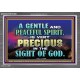 GENTLE AND PEACEFUL SPIRIT VERY PRECIOUS IN GOD SIGHT  Bible Verses to Encourage  Acrylic Frame  GWANCHOR10496  