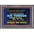 KEEP YOUR TONGUES FROM ALL EVIL  Bible Scriptures on Love Acrylic Frame  GWANCHOR10497  "33X25"