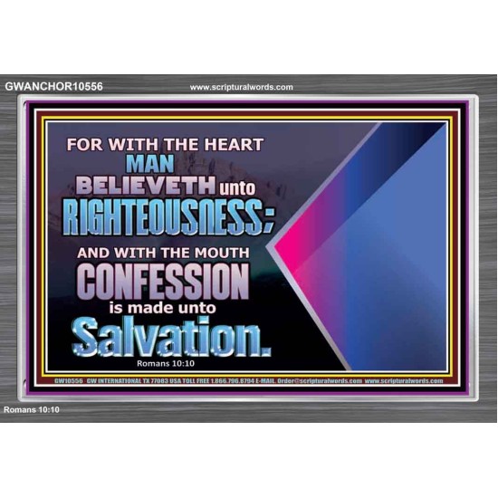 TRUSTING WITH THE HEART LEADS TO RIGHTEOUSNESS  Christian Quotes Acrylic Frame  GWANCHOR10556  