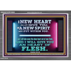A NEW HEART ALSO WILL I GIVE YOU  Custom Wall Scriptural Art  GWANCHOR10608  