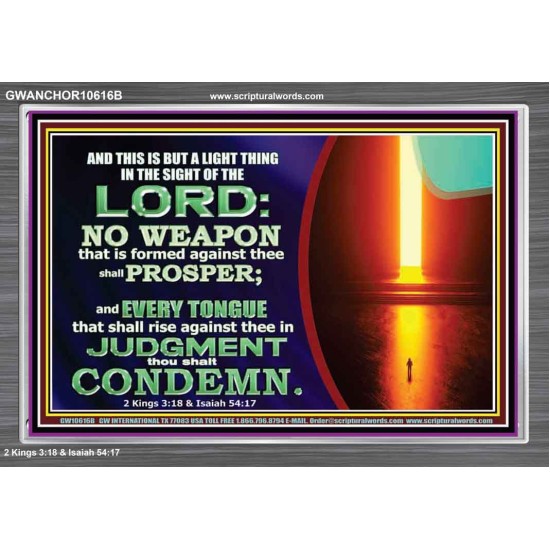 CONDEMN EVERY TONGUE THAT RISES AGAINST YOU IN JUDGEMENT  Custom Inspiration Scriptural Art Acrylic Frame  GWANCHOR10616B  