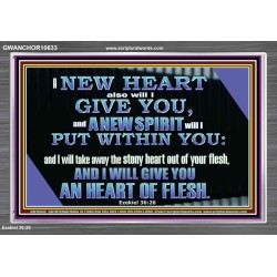 I WILL GIVE YOU A NEW HEART AND NEW SPIRIT  Bible Verse Wall Art  GWANCHOR10633  "33X25"