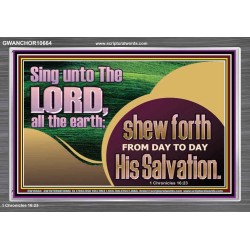 TESTIFY OF HIS SALVATION DAILY  Unique Power Bible Acrylic Frame  GWANCHOR10664  "33X25"
