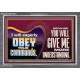 EAGERLY OBEY COMMANDMENT OF THE LORD  Unique Power Bible Acrylic Frame  GWANCHOR10691  