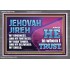 JEHOVAH JIREH OUR GOODNESS FORTRESS HIGH TOWER DELIVERER AND SHIELD  Encouraging Bible Verses Acrylic Frame  GWANCHOR10750  "33X25"