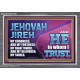 JEHOVAH JIREH OUR GOODNESS FORTRESS HIGH TOWER DELIVERER AND SHIELD  Encouraging Bible Verses Acrylic Frame  GWANCHOR10750  