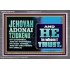 JEHOVAH ADONAI TZIDKENU OUR RIGHTEOUSNESS OUR GOODNESS FORTRESS HIGH TOWER DELIVERER AND SHIELD  Christian Quotes Acrylic Frame  GWANCHOR10753  "33X25"