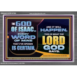 THE WORD OF THE LORD IS CERTAIN AND IT WILL HAPPEN  Modern Christian Wall Décor  GWANCHOR10780  "33X25"