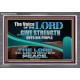 THE VOICE OF THE LORD GIVE STRENGTH UNTO HIS PEOPLE  Contemporary Christian Wall Art Acrylic Frame  GWANCHOR10795  