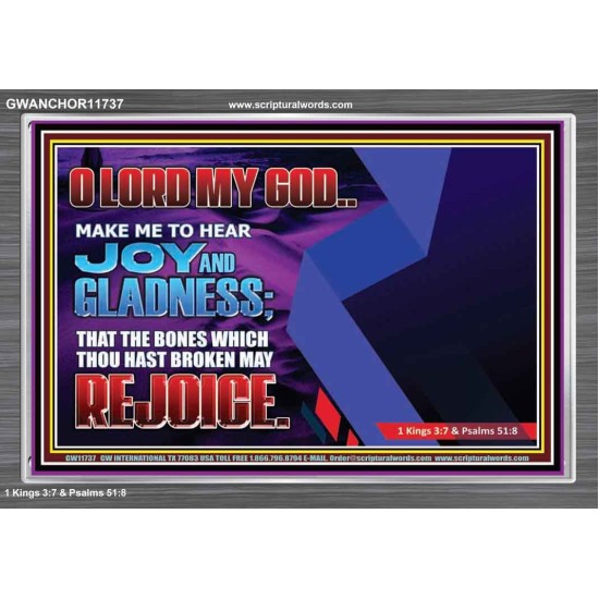 MAKE ME TO HEAR JOY AND GLADNESS  Bible Verse Acrylic Frame  GWANCHOR11737  