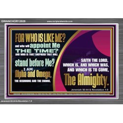 ALPHA AND OMEGA THE BEGINNING AND THE ENDING THE ALMIGHTY  Unique Power Bible Acrylic Frame  GWANCHOR12028  "33X25"