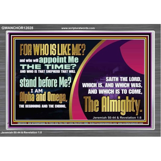 ALPHA AND OMEGA THE BEGINNING AND THE ENDING THE ALMIGHTY  Unique Power Bible Acrylic Frame  GWANCHOR12028  