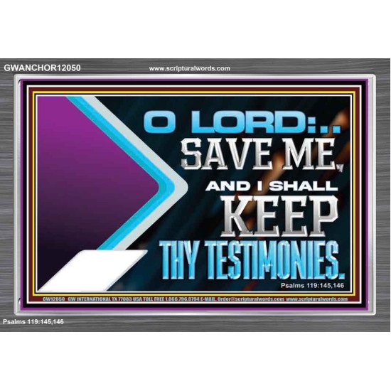 SAVE ME AND I SHALL KEEP THY TESTIMONIES  Wall Décor Acrylic Frame  GWANCHOR12050  