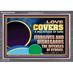 FORGIVES AND DISREGARDS THE OFFENSES OF OTHERS  Religious Wall Art Acrylic Frame  GWANCHOR12067  "33X25"