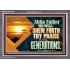 ABBA FATHER WE WILL SHEW FORTH THY PRAISE TO ALL GENERATIONS  Bible Verse Acrylic Frame  GWANCHOR12093  "33X25"