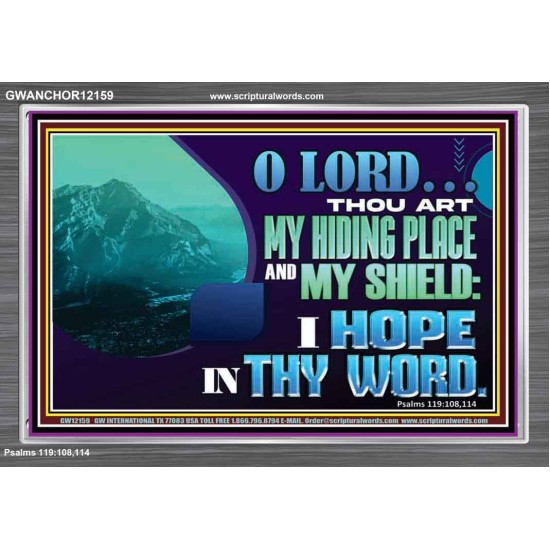 THOU ART MY HIDING PLACE AND SHIELD  Large Custom Acrylic Frame   GWANCHOR12159  