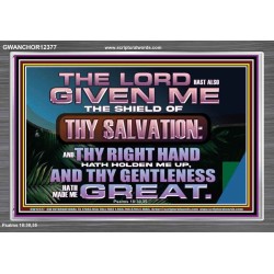THY RIGHT HAND HATH HOLDEN ME UP  Ultimate Inspirational Wall Art Acrylic Frame  GWANCHOR12377  "33X25"