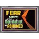 FEAR NOT FOR THOU SHALT NOT BE ASHAMED  Scriptural Acrylic Frame Signs  GWANCHOR12710  