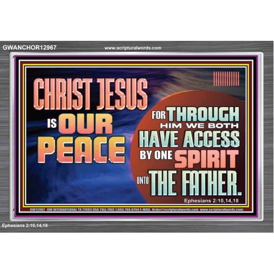 CHRIST JESUS IS OUR PEACE  Christian Paintings Acrylic Frame  GWANCHOR12967  