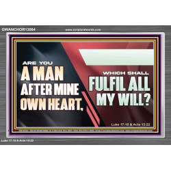 ARE YOU A MAN AFTER MINE OWN HEART  Children Room Wall Acrylic Frame  GWANCHOR13064  