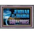 JEHOVAH EL SHADDAI GOD OF MY PRAISE  Modern Christian Wall Décor Acrylic Frame  GWANCHOR13120  "33X25"