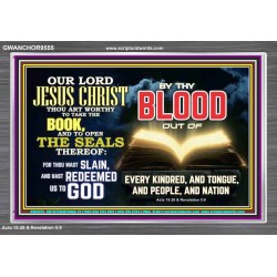 THOU ART WORTHY TO OPEN THE SEAL OUR LORD JESUS CHRIST  Ultimate Inspirational Wall Art Picture  GWANCHOR9555  "33X25"